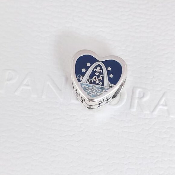 Pandora Saint Louis Gateway Arch Exclusive Charm Heart Bead Travel Vacation S925 - Picture 1 of 8